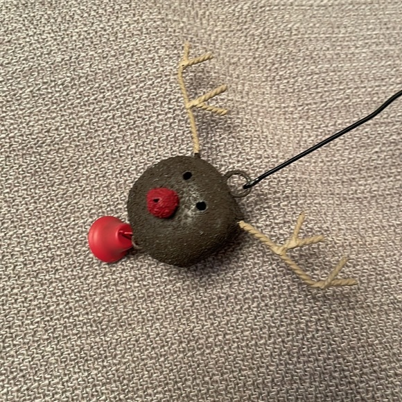 Metal Bell Reindeer Christmas Ornament with Antlers - Picture 7 of 8